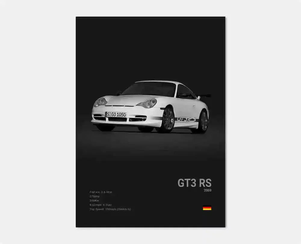 GT RS Turbo Canvas Car Art