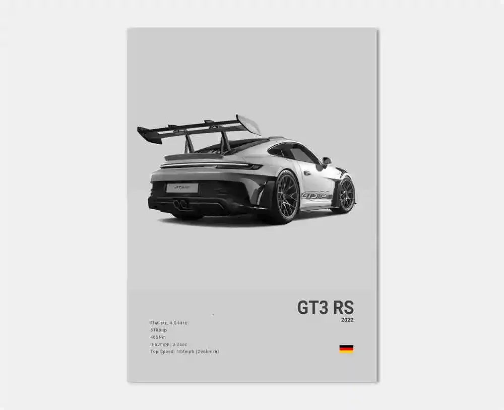 GT RS Turbo Canvas Car Art