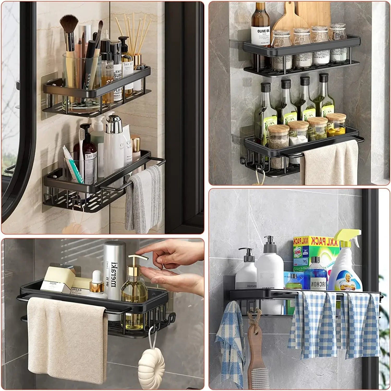 Corner Wall Shower Shelf Organizer