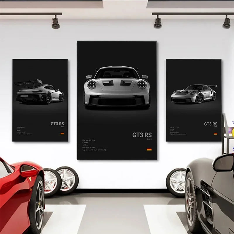 GT RS Turbo Canvas Car Art